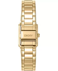 DKNY Women's Champagne Dial Gold-Tone Stainless Steel Bracelet Watch 23 x 30mm 30M