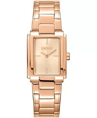 DKNY Women's Rose Gold Dial Rose Gold- Tone Stainless Steel Bracelet Watch 23 x 30mm 30M