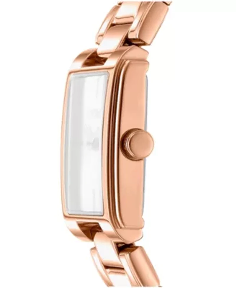 DKNY Women's Rose Gold Dial Rose Gold- Tone Stainless Steel Bracelet Watch 23 x 30mm 30M