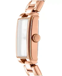 DKNY Women's Rose Gold Dial Rose Gold- Tone Stainless Steel Bracelet Watch 23 x 30mm 30M