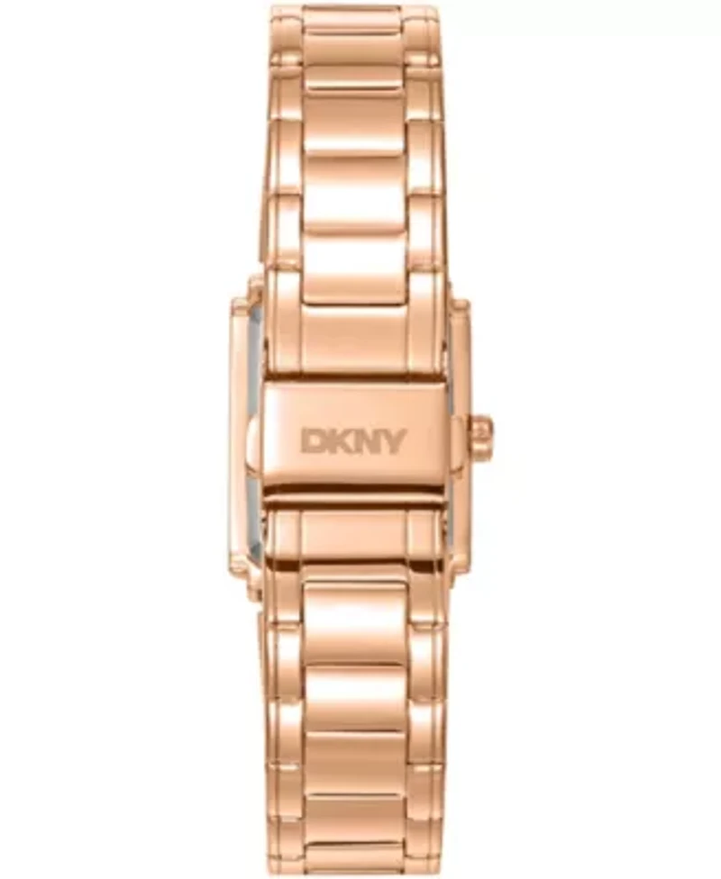 DKNY Women's Rose Gold Dial Rose Gold- Tone Stainless Steel Bracelet Watch 23 x 30mm 30M