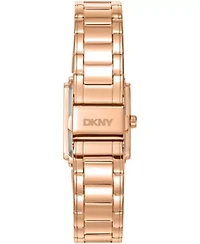 DKNY Women's Rose Gold Dial Rose Gold- Tone Stainless Steel Bracelet Watch 23 x 30mm 30M