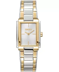 DKNY Women's Silver Dial Two-Tone Gold Stainless Steel Bracelet Watch 23 x 30mm 30M