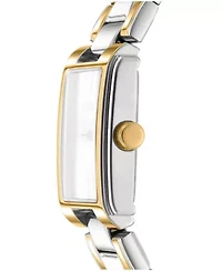 DKNY Women's Silver Dial Two-Tone Gold Stainless Steel Bracelet Watch 23 x 30mm 30M