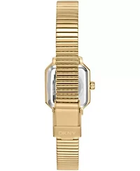 DKNY Women's Dark Green Gold-Tone Stainless Steel Tubogas Bracelet Watch 22mm 30M