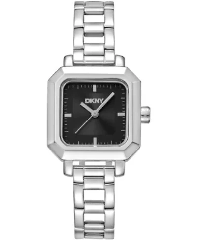 DKNY Women's Black Dial Open Link Stainless Steel Bracelet Watch 27 x 27mm 30M