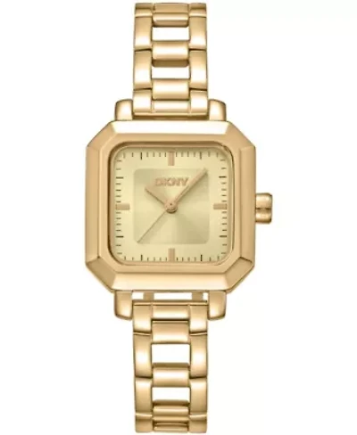 DKNY Women's Champagne Dial Open Link Gold-Tone Stainless Steel Bracelet Watch 27 x 27mm 30M