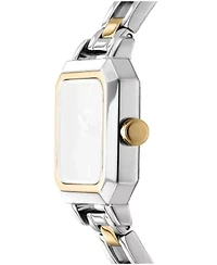 DKNY Women's Silver Dial Open Link Two-Tone Gold Stainless Steel Bracelet Watch 27 x 27mm 30M