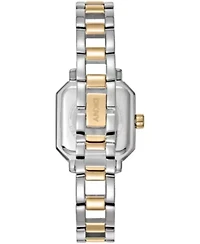 DKNY Women's Silver Dial Open Link Two-Tone Gold Stainless Steel Bracelet Watch 27 x 27mm 30M