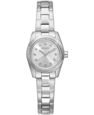 DKNY Women's Mini Silver Dial Stainless Steel Bracelet Watch 23 mm