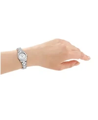 DKNY Women's Mini Silver Dial Stainless Steel Bracelet Watch 23 mm