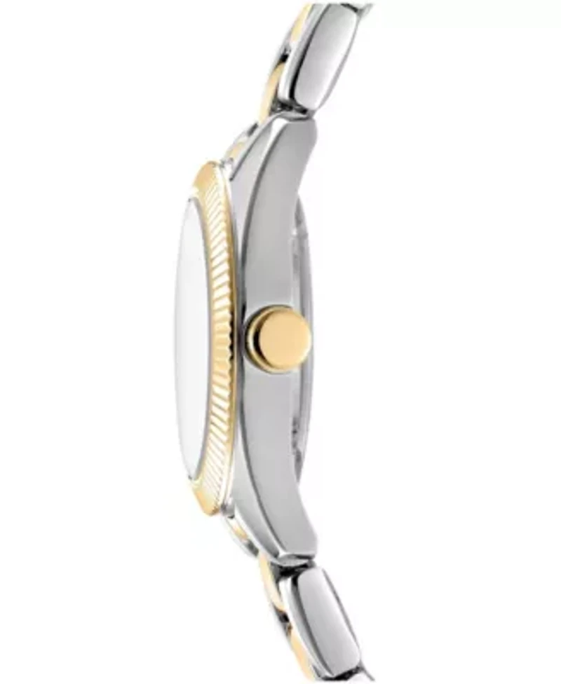 DKNY Women's Mini Dark Green Dial Two-Tone Stainless Steel Bracelet Watch 23 mm