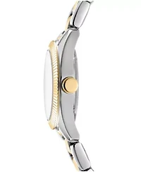 DKNY Women's Mini Dark Green Dial Two-Tone Stainless Steel Bracelet Watch 23 mm