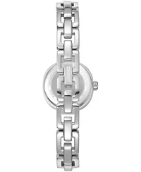 DKNY Women's Silver Crystal Accented Dial Stainless Steel Open Link Bracelet 24mm 50M