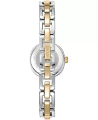 DKNY Women's Silver Crystal Accented Dial Stainless Steel Open Link Bracelet Watch 24mm 50M