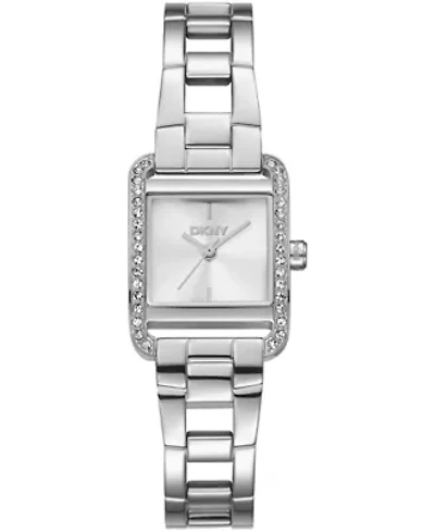 DKNY Women's Mini Silver Dial Stainless Steel Bracelet Watch 23mm and Gift Set