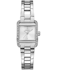 DKNY Women's Mini Silver Dial Stainless Steel Bracelet Watch 23mm and Gift Set
