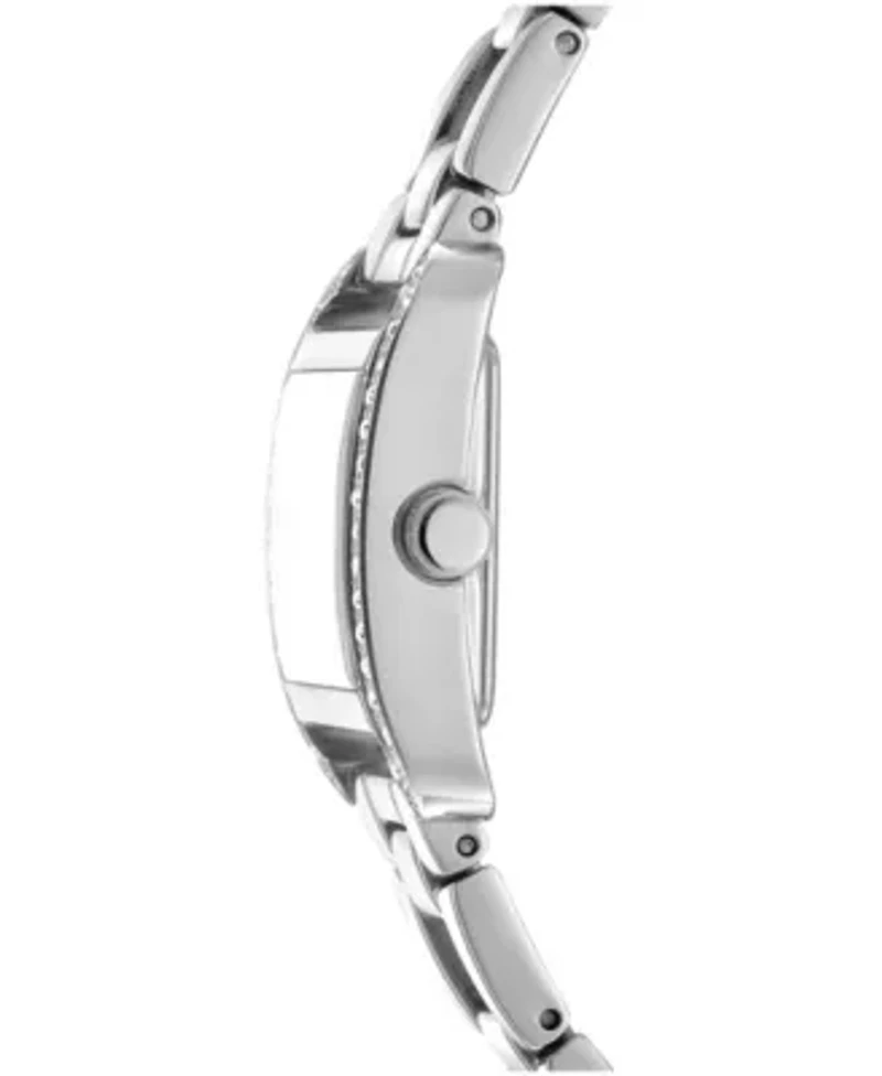 DKNY Women's Mini Silver Dial Stainless Steel Bracelet Watch 23mm and Gift Set
