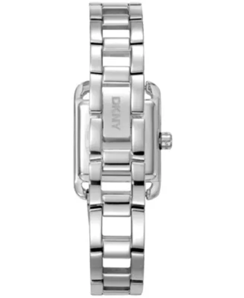 DKNY Women's Mini Silver Dial Stainless Steel Bracelet Watch 23mm and Gift Set