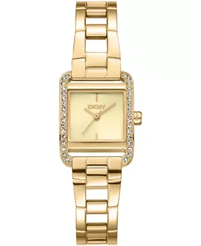 DKNY Women's Mini Champagne Dial Gold-Tone Stainless Steel Bracelet Watch 23mm and Gift Set