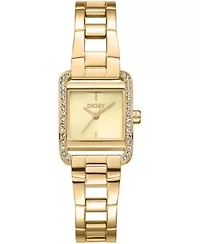 DKNY Women's Mini Champagne Dial Gold-Tone Stainless Steel Bracelet Watch 23mm and Gift Set