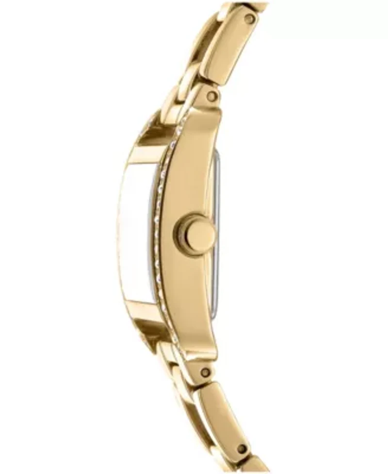DKNY Women's Mini Champagne Dial Gold-Tone Stainless Steel Bracelet Watch 23mm and Gift Set