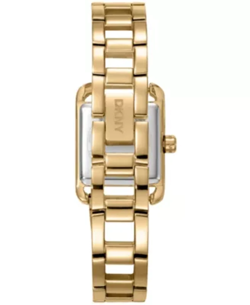 DKNY Women's Mini Champagne Dial Gold-Tone Stainless Steel Bracelet Watch 23mm and Gift Set