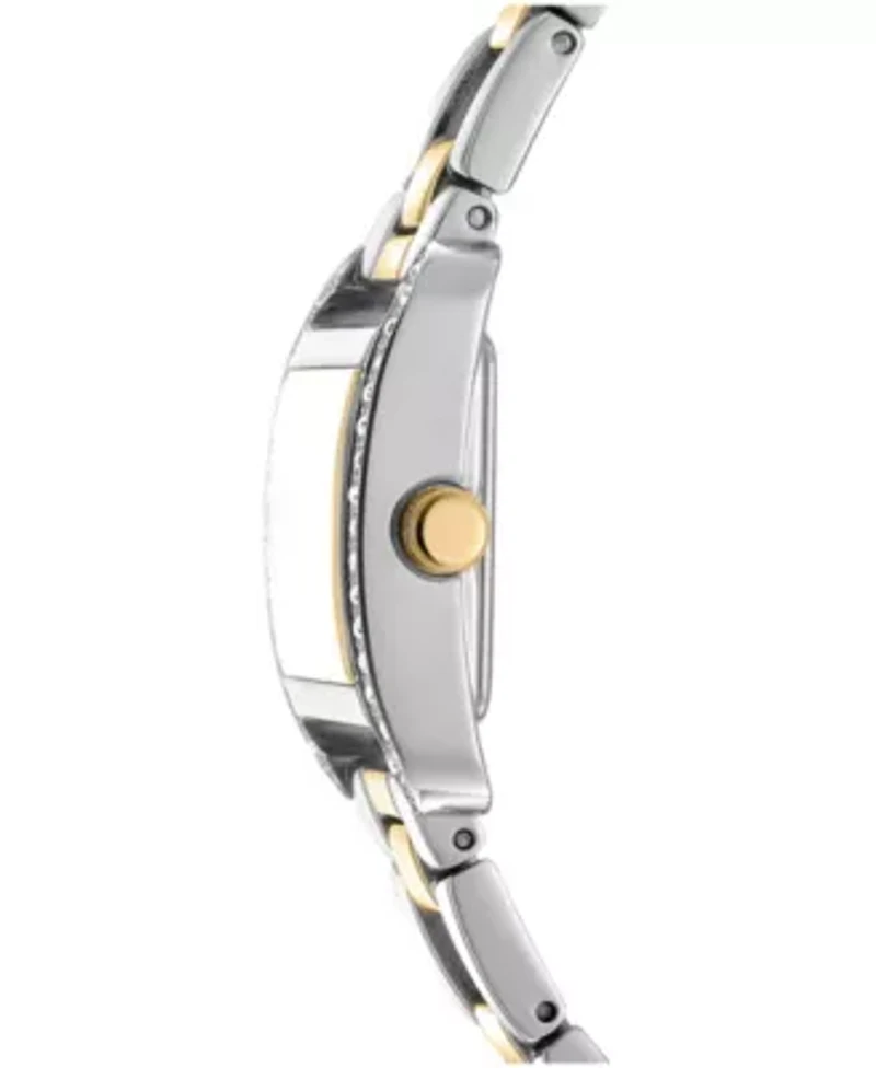 DKNY Women's Mini Silver Dial Two-Tone Stainless Steel Bracelet Watch 23mm and Gift Set