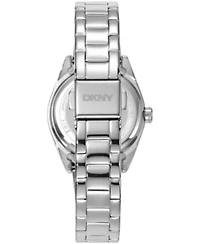 DKNY Women's Logo Black Dial Stainless Steel Bracelet Watch 28mm Gift Set