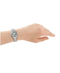 DKNY Women's Logo Black Dial Stainless Steel Bracelet Watch 28mm Gift Set