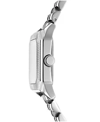 DKNY Women's Signature Shape Silver Dial Stainless Steel Bracelet Watch 27x34mm