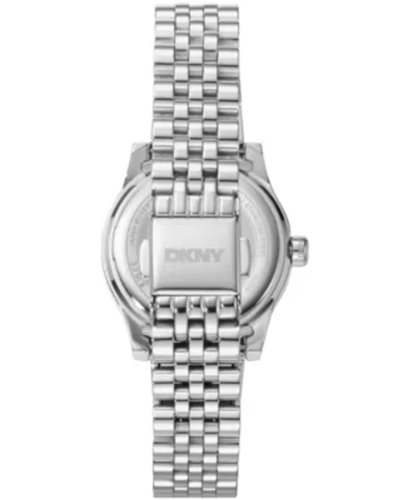 DKNY Women's Essentials Black Dial Stainless Steel Bracelet Watch 28mm