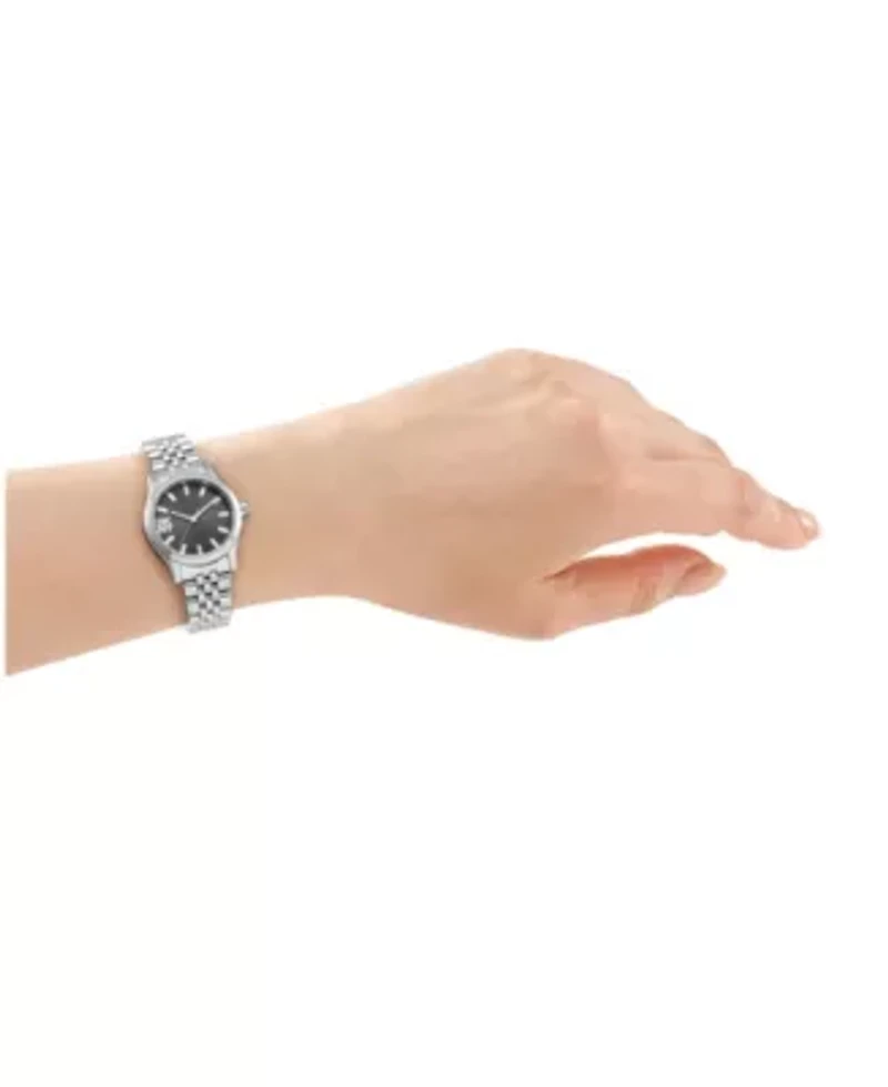 DKNY Women's Essentials Black Dial Stainless Steel Bracelet Watch 28mm