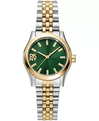 DKNY Women's Essentials Green Dial Two-Tone Stainless Steel Bracelet Watch 28mm