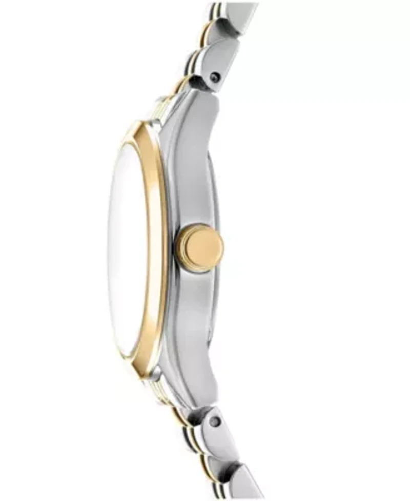 DKNY Women's Essentials Green Dial Two-Tone Stainless Steel Bracelet Watch 28mm