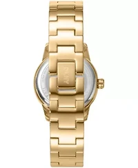 DKNY Women's Half Bangle Champagne Dial Gold-Tone Stainless Steel Watch 28mm