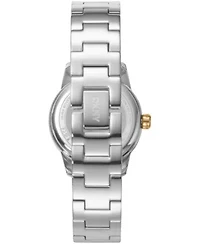 DKNY Women's Half Bangle Silver Dial Two-Tone Stainless Steel Watch 28mm