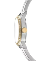 DKNY Women's Half Bangle Dark Green Dial Two-Tone Stainless Steel Watch 28mm