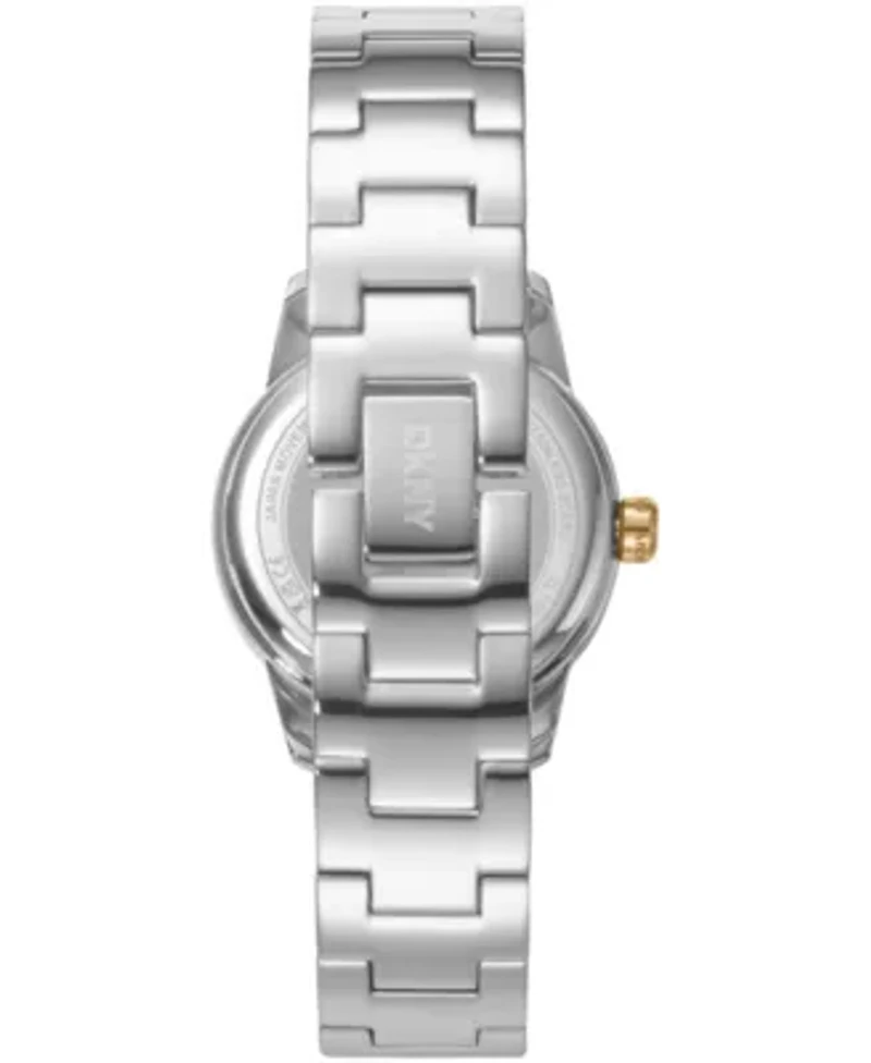 DKNY Women's Half Bangle Dark Green Dial Two-Tone Stainless Steel Watch 28mm