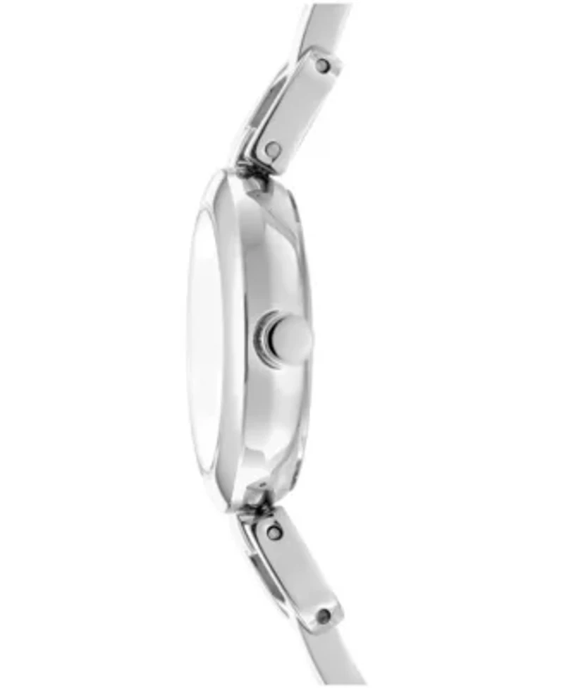 DKNY Women's Half Bangle Black Dial Stainless Steel Watch 26mm
