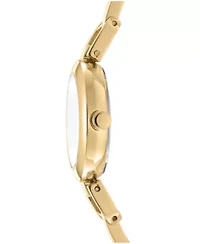 DKNY Women's Half Bangle Champagne Dial Gold-Tone Stainless Steel Watch 26mm