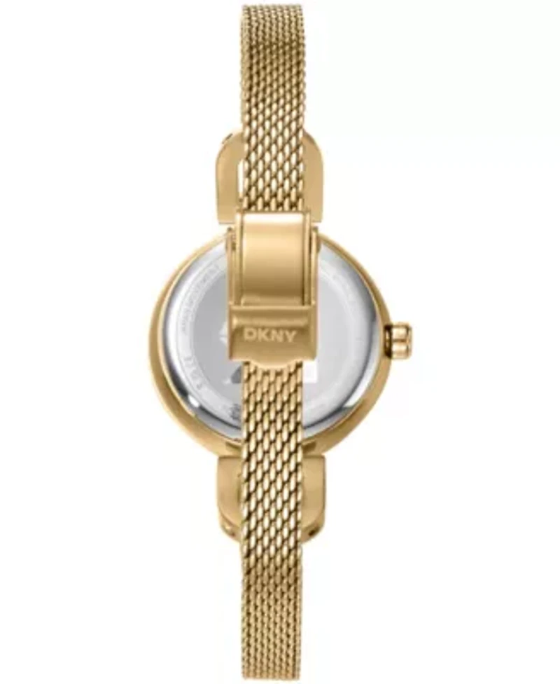 DKNY Women's Milanese Dark Blue Dial Gold-Tone Stainless Steel Bracelet Watch 26mm