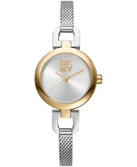 DKNY Women's Milanese Silver Dial Stainless Steel Bracelet Watch 26mm