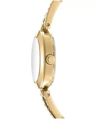 DKNY Women's Half Bangle Champagne Dial Gold-Tone Stainless Steel Watch 26mm