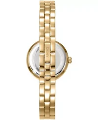DKNY Women's Half Bangle Champagne Dial Gold-Tone Stainless Steel Watch 26mm