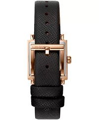 DKNY Women's Milanese Black Dial Black Leather Strap Watch 24x31mm