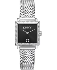 DKNY Women's Milanese Black Dial Stainless Steel Bracelet Watch 24x31mm
