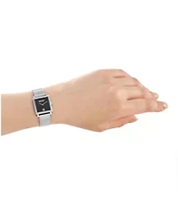 DKNY Women's Milanese Black Dial Stainless Steel Bracelet Watch 24x31mm