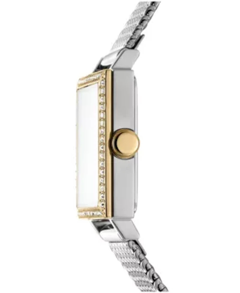 DKNY Women's Milanese Silver Dial Two-Tone Stainless Steel Bracelet Watch 24x31mm