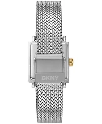 DKNY Women's Milanese Silver Dial Two-Tone Stainless Steel Bracelet Watch 24x31mm